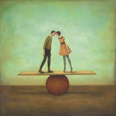 gravura casal surrealismo