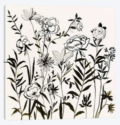 Gravura Flores em Preto e Branco