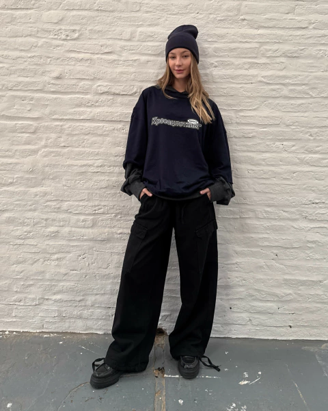 Buzo BOXY DOUBLE azul - comprar online