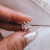 Argollitas Chain Baguette Plata
