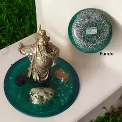 Estatueta Samurai Kuan Kun 10cm - Poderosa Base de Orgonite - Poder e Proteção - comprar online