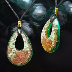 Orgonite pingente difusor pessoal - crisoprásio - criatividade - comprar online