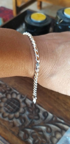 Bracelete de prata 925 corrente rabo de rato 6mm - Elegância e Modernidade