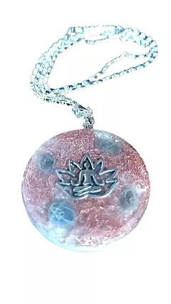 Orgonite pingente flor de lótus yoga - elevação da consciência