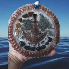 Mandala Náutica de Orgonite 15cm - Proteção e Harmonia - comprar online