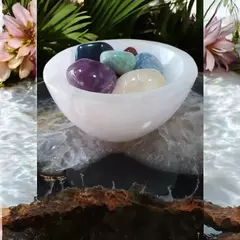 Tigela bowl de selenita 10cm redonda na internet
