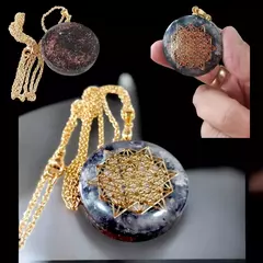 Pingente de Orgonite Estrela de 12 Pontas e Selenita - Proteção e Harmonia - comprar online