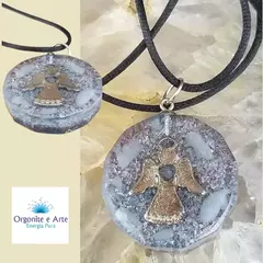 Orgonite pingente sextavado anjo - intuição e auto expressão - comprar online
