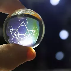 Bola de cristal K9 39mm e suporte de acrílico - comprar online