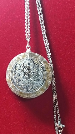 Orgonite pingente flor da vida - prosperidade 3,9cm