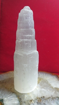 Torre catedral de selenita bruta 15cm - comprar online