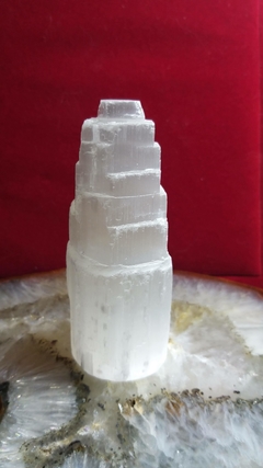 Torre de selenita bruta 10cm - comprar online