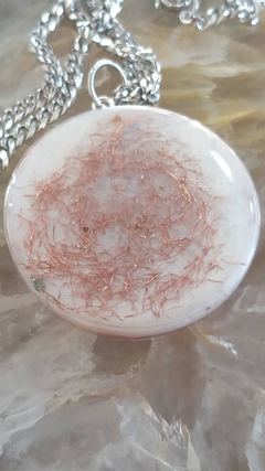 Pingente de orgonite chokurei de cobre corrente aço 3,5mm na internet