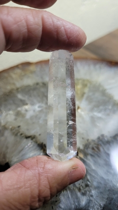 Cristal de quartzo biterminado extralimpo 20g - 5,8cm