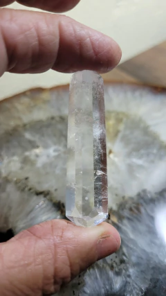 Cristal de quartzo biterminado extralimpo 20g - 5,8cm