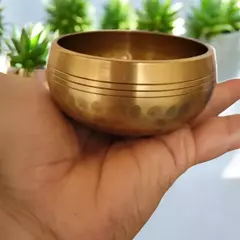Kit Tigela tibetana cobre martelado - 8cm + bastão + almofada laranja na internet