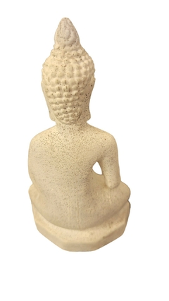 Estatueta Buda Sidarta Mudra Abhaya 12cm arenito branco- resina - comprar online