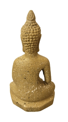 Estatueta Buda Sidarta Mudra Abhaya 12cm - resina arenito bege - comprar online