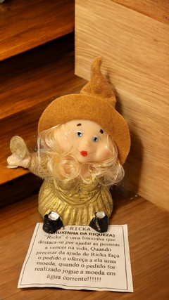 Estátua Bruxinha da Riqueza - Ricka 12cm - resina