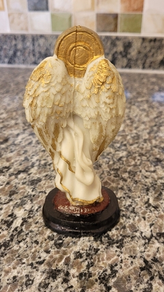 Estátua Arcanjo Gabriel em resina 14,5cm - Raio branco - comprar online