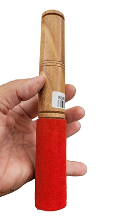 Bastão para tigela tibetana madeira e couro- 18cm