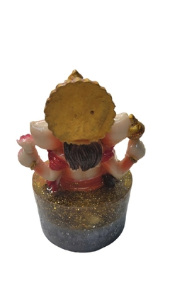 Ganesha em resina sobre base de orgonite com citrinos - 10,5cm - comprar online