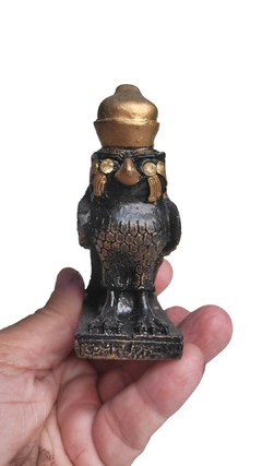 Mini estátua de Hórus olhos de cristal, 8,5cm