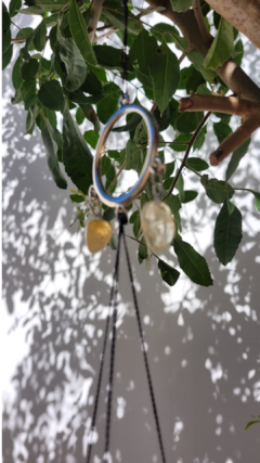 Sino dos ventos de metal com Cristais 70cm - 7 canos - loja online