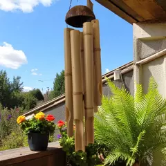 Sino dos Ventos Bambu com Chapéu de Coco - 100cm - comprar online
