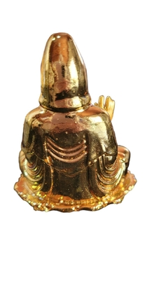 Mini Escultura de Kuan Yin em resina dourada 6cm - comprar online