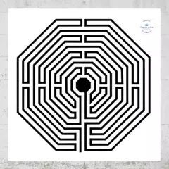 Labirinto D'Amiens Gráfico Radiestésico Zots PVC 14x14