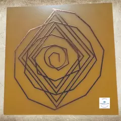 Espiral Cósmica Gráfico radiestésico de cobre 14x14
