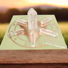 kit cristais mandala reiki + gráfico Emissor Energia Reiki em cobre 14 ou 17cm - Orgonites e loja de artigos esotéricos