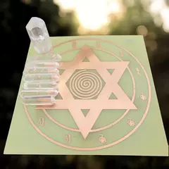 kit cristais mandala reiki + gráfico Emissor Energia Reiki em cobre 14 ou 17cm - comprar online