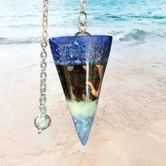 Pêndulo de Orgonite Arcanjo Miguel: Força e Proteção Espiritual 5,3cm - comprar online