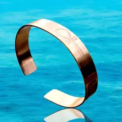 Pulseira de cobre Cruz Ansata radiestesia e radiônica - Feminina