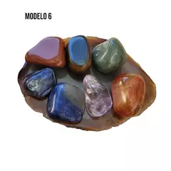 Kit pedras dos 7 chakras M + Placa de Ágata - comprar online