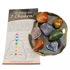 Kit pedras dos 7 chakras M + Placa de Ágata - Orgonites e loja de artigos esotéricos