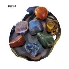 Kit pedras dos 7 chakras M + Placa de Ágata na internet