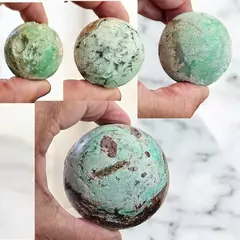 Esfera de Crisoprásio Natural - 3 opções de tamanho - Harmonia e Renovação na internet
