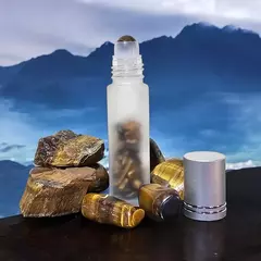 Frascos Leitosos com cristais e roll on mesma pedra - escolha pelo cristal - 9 opções