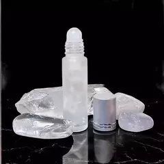 Imagem do Frascos Leitosos com cristais e roll on mesma pedra - escolha pelo cristal - 9 opções