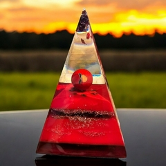 Pirâmide de orgonite (17x10,5)cm - Proteção e Prosperidade - comprar online
