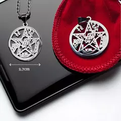 Pingente Amuleto Tetragrammaton Aço Inoxidável Vazado 2,7cm na internet