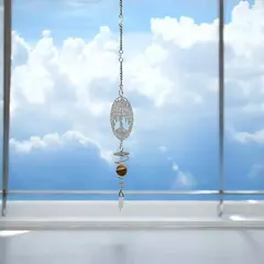 Suncatcher Árvore da Vida Aço 9cm - Equilíbrio e Magia - Orgonites e loja de artigos esotéricos