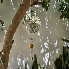 Suncatcher Árvore da Vida Aço 9cm - Equilíbrio e Magia - loja online
