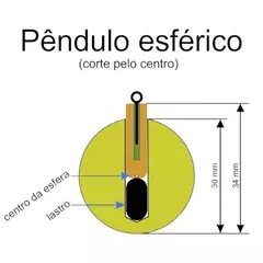Pêndulo de Madeira Técnico Esférico com Chumbo - Zots na internet