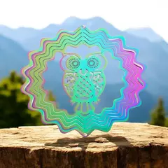 Suncatcher de Coruja 3D - Sabedoria e Encanto em Sua Casa - Orgonites e loja de artigos esotéricos
