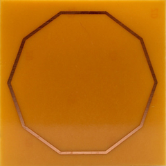 Decágono Gráfico Radiestésico de cobre 15x15