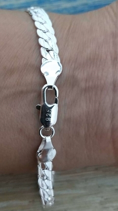 Pulseira de Prata 925 com Corrente Serpentina 6mm – Elegância e Sofisticação em Cada Detalhe - comprar online